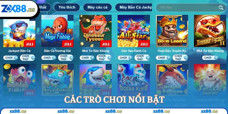 Các trò chơi nổi bật