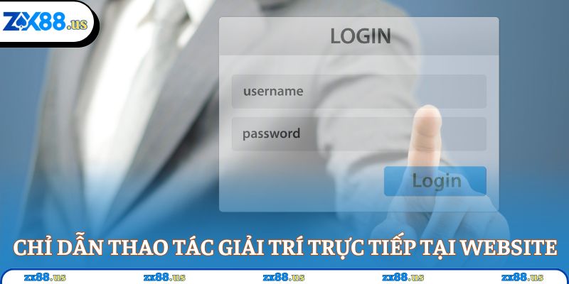 Chỉ dẫn thao tác đăng nhập trực tiếp tại website